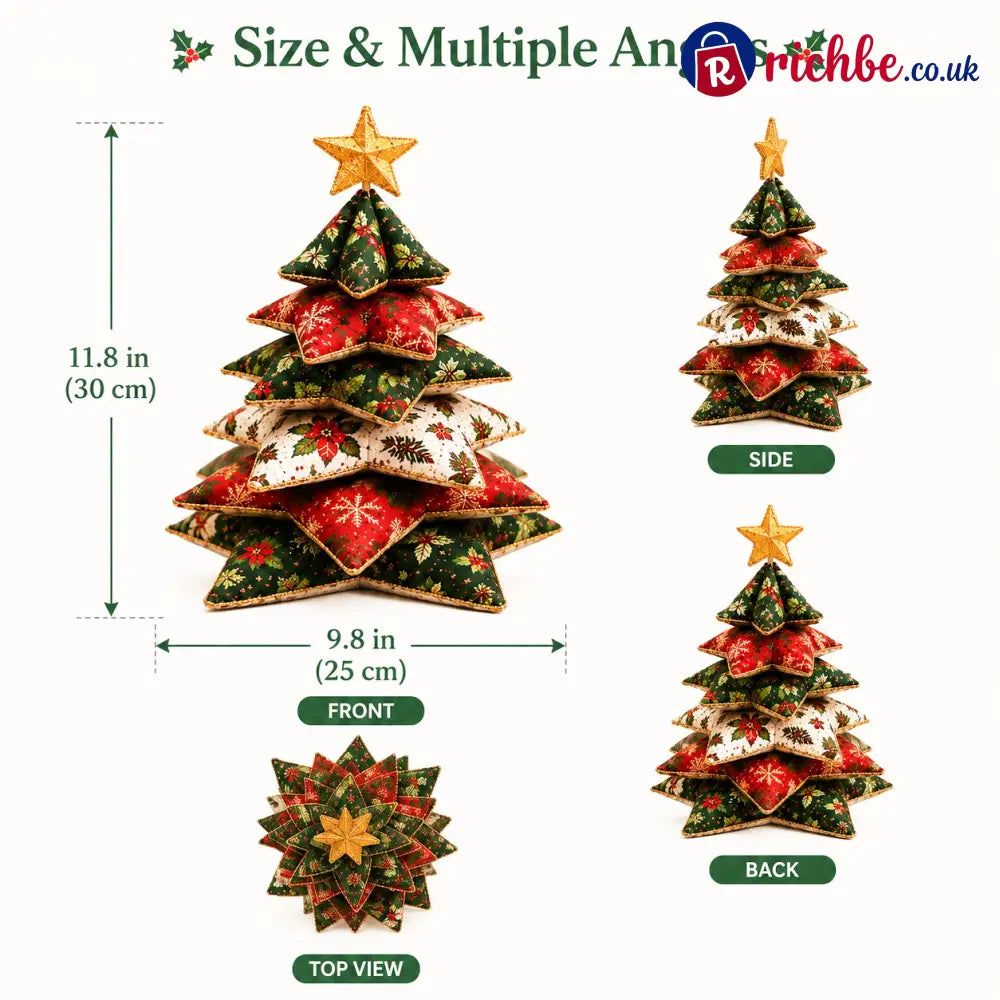 🎄 Christmas Star Pillow Tree Sewing Kit