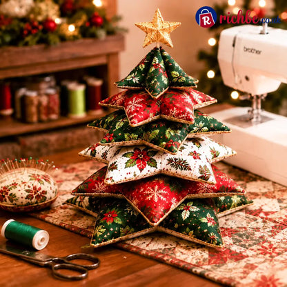 🎄 Christmas Star Pillow Tree Sewing Kit
