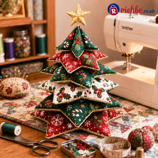 🎄 Christmas Star Pillow Tree Sewing Kit