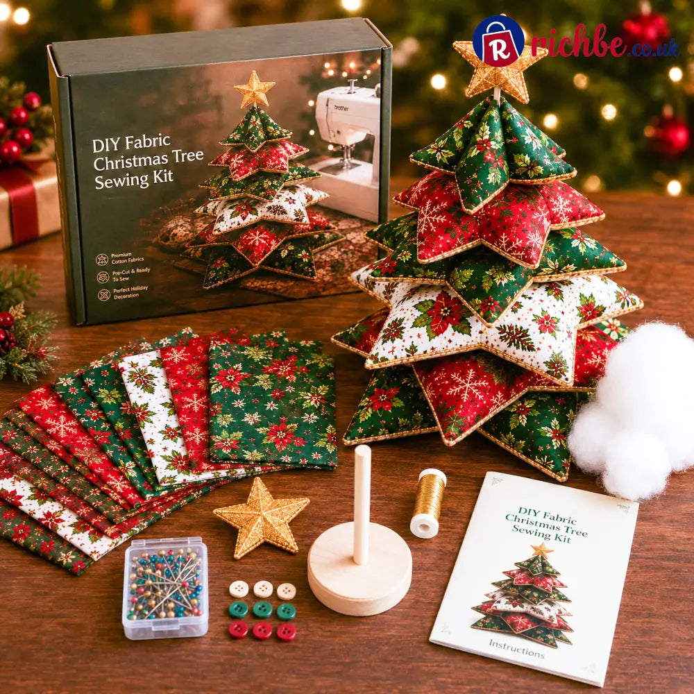 🎄 Christmas Star Pillow Tree Sewing Kit