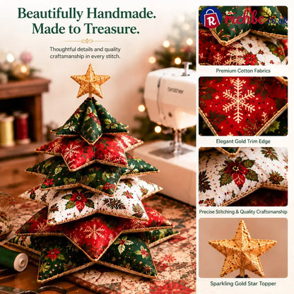 🎄 Christmas Star Pillow Tree Sewing Kit
