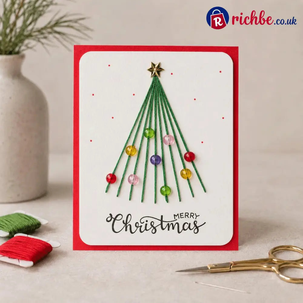 🎄🧵Christmas String Art Greeting Card DIY Kit - Kids & Gift,Toys