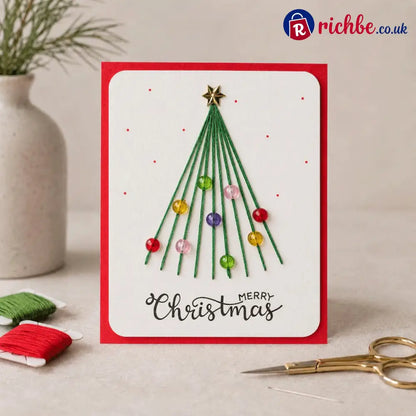 🎄🧵Christmas String Art Greeting Card DIY Kit - Kids & Gift,Toys