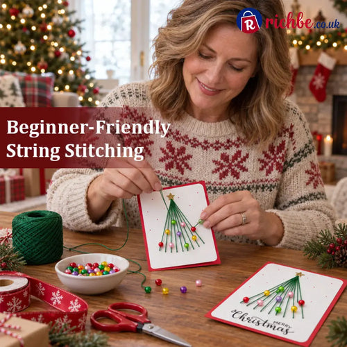 🎄🧵Christmas String Art Greeting Card DIY Kit - Kids & Gift,Toys