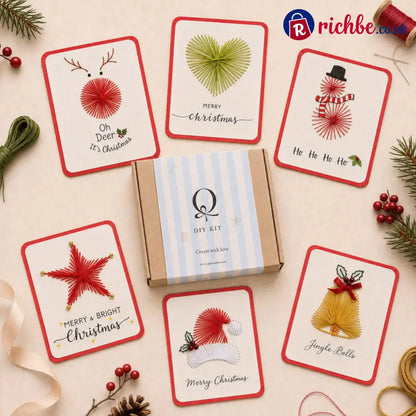 🎄🧵Christmas String Art Greeting Card DIY Kit - Kids & Gift,Toys