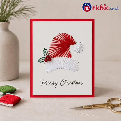 🎄🧵Christmas String Art Greeting Card DIY Kit - Kids & Gift,Toys