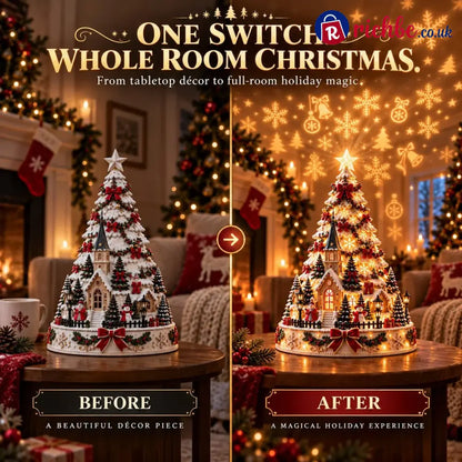 🎄Christmas Village Projection Centerpiece – 4 Themed Villages