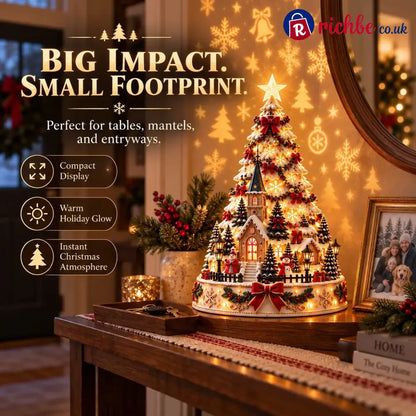 🎄Christmas Village Projection Centerpiece – 4 Themed Villages
