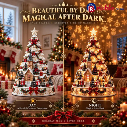 🎄Christmas Village Projection Centerpiece – 4 Themed Villages