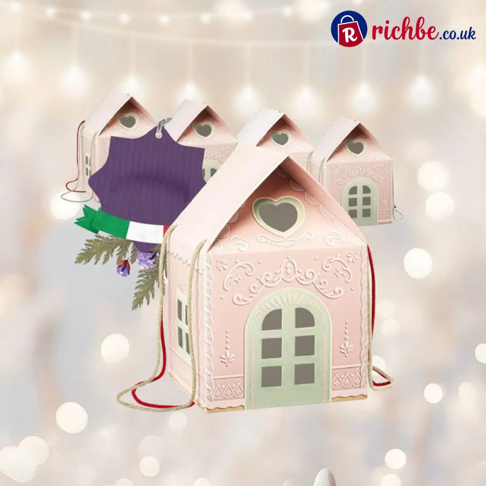 🎁Christmas Wonderland Cottage Gift Box | Cosy Festive Present - Pink / 1 Pc