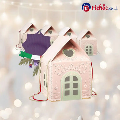 🎁Christmas Wonderland Cottage Gift Box | Cosy Festive Present - Pink / 1 Pc