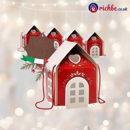 🎁Christmas Wonderland Cottage Gift Box | Cosy Festive Present - Red / 1 Pc