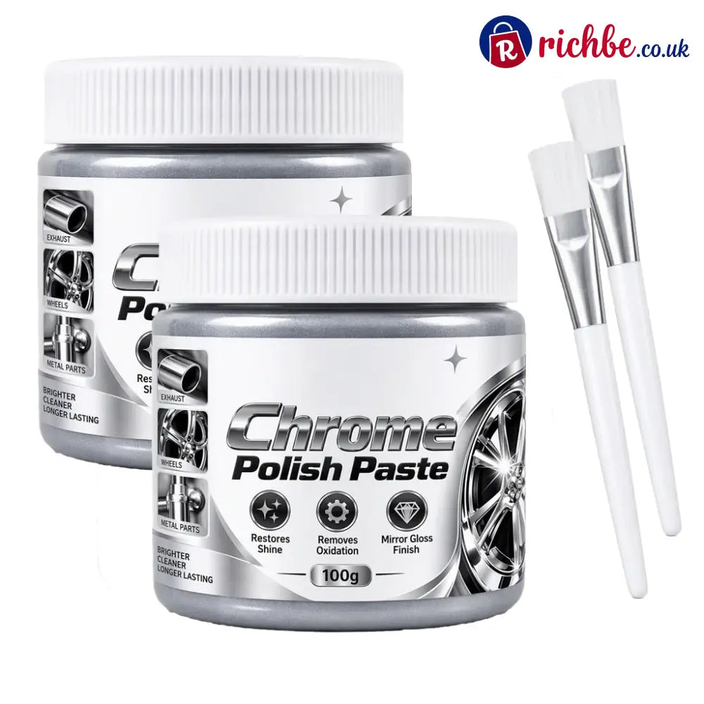 ✨ Chrome Polish Paste & Brush | 100g - Car Accessories