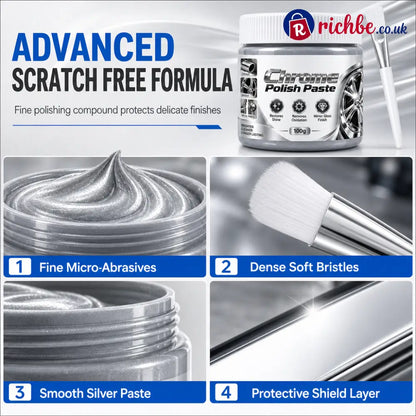 ✨ Chrome Polish Paste & Brush | 100g - Car Accessories