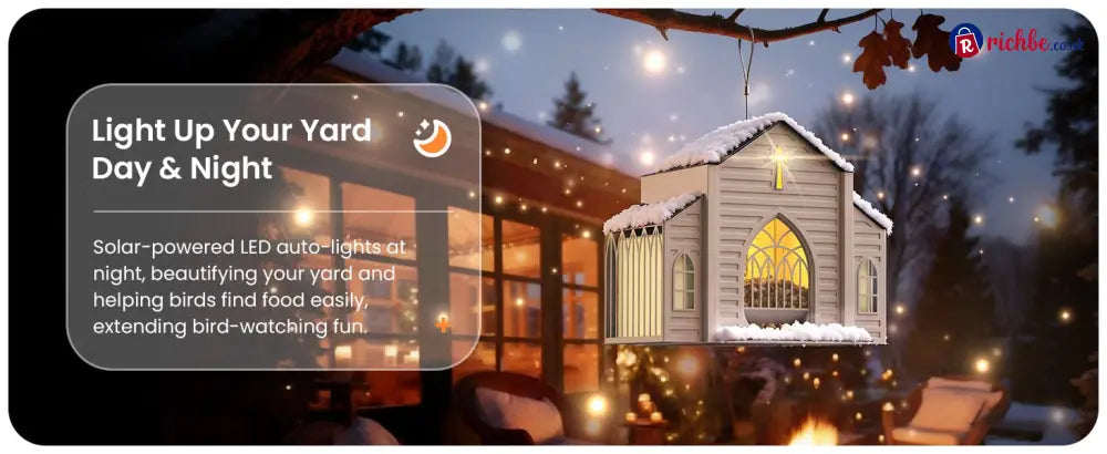 🔥✝️Church-Shaped Metal Solar Bird Feeder(✨Same as in the video)