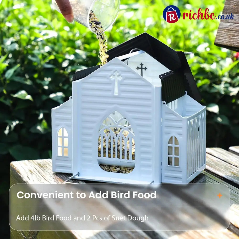 🔥✝️Church-Shaped Metal Solar Bird Feeder(✨Same as in the video)