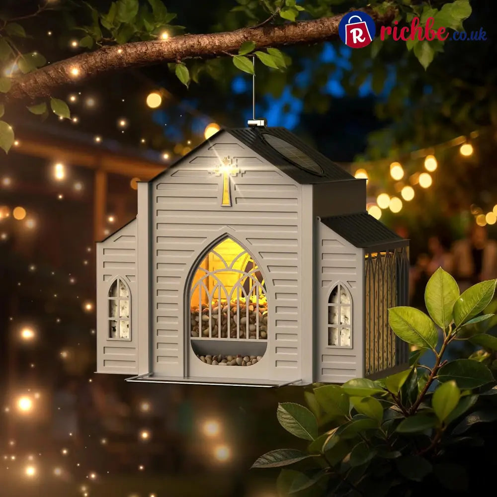 🔥✝️Church-Shaped Metal Solar Bird Feeder(✨Same as in the video)