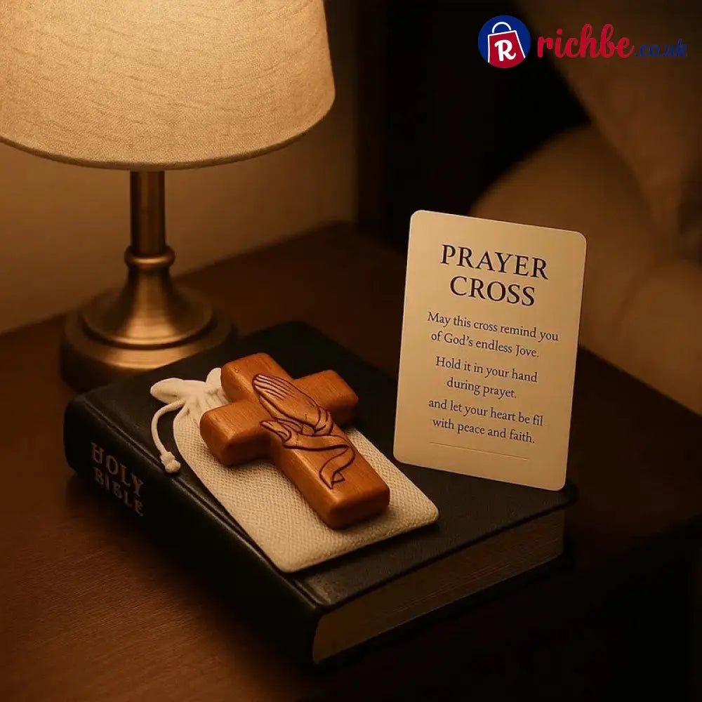 Classic Wooden Pocket Prayer Cross Gift Ensemble: A Cherished Symbol of Peace