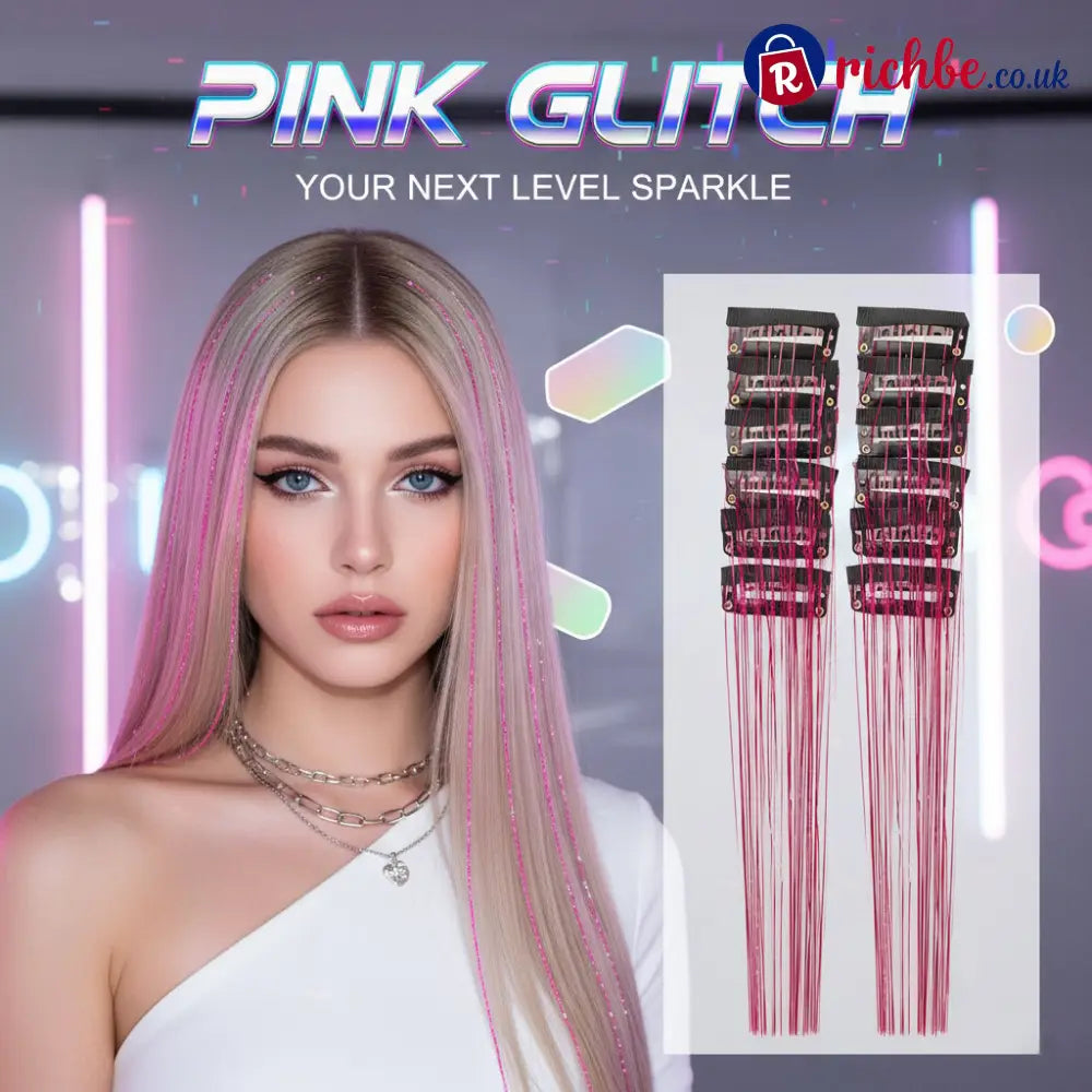 ✨Clip-in Tinsel Hair Extensions(A set of 10pieces)