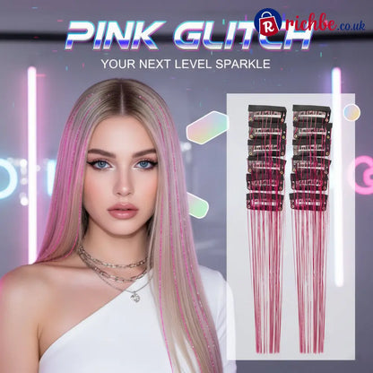 ✨Clip-in Tinsel Hair Extensions(A set of 10pieces)