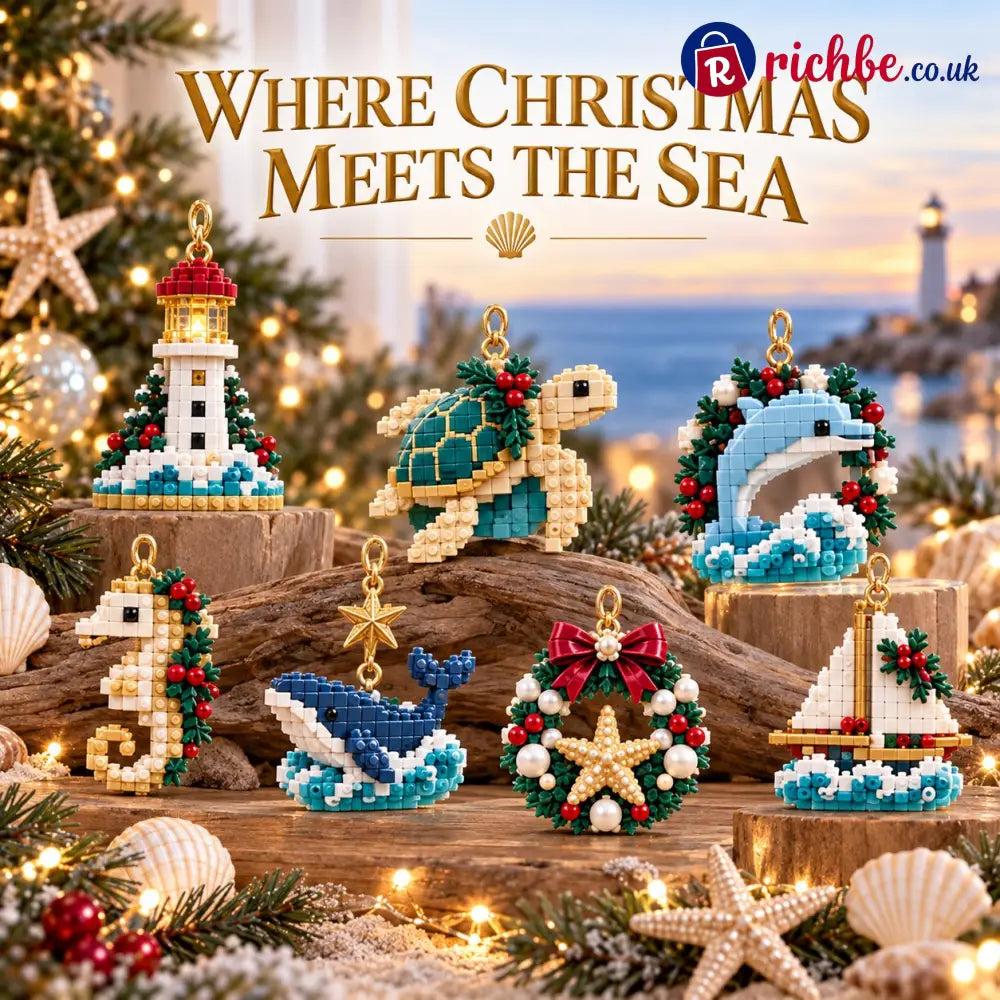 🧱🌊 Coastal Christmas 24-Day Mini Brick Ornament Advent Calendar🎁