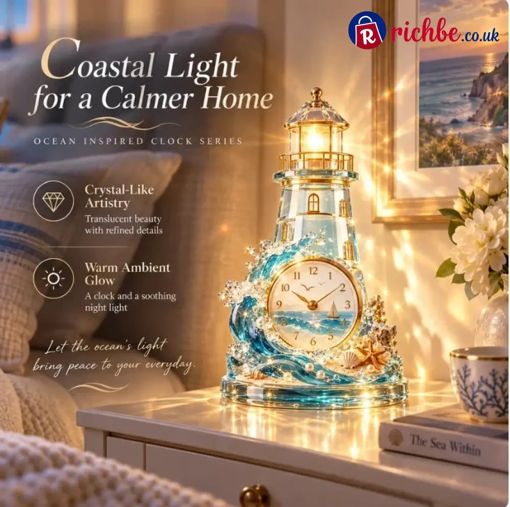 🌊 Coastal Glow Crystal Clock Collection, Bring the Beauty of the Sea Home ✨