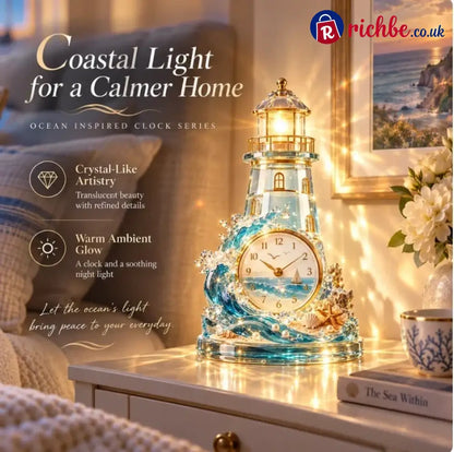 🌊 Coastal Glow Crystal Clock Collection, Bring the Beauty of the Sea Home ✨