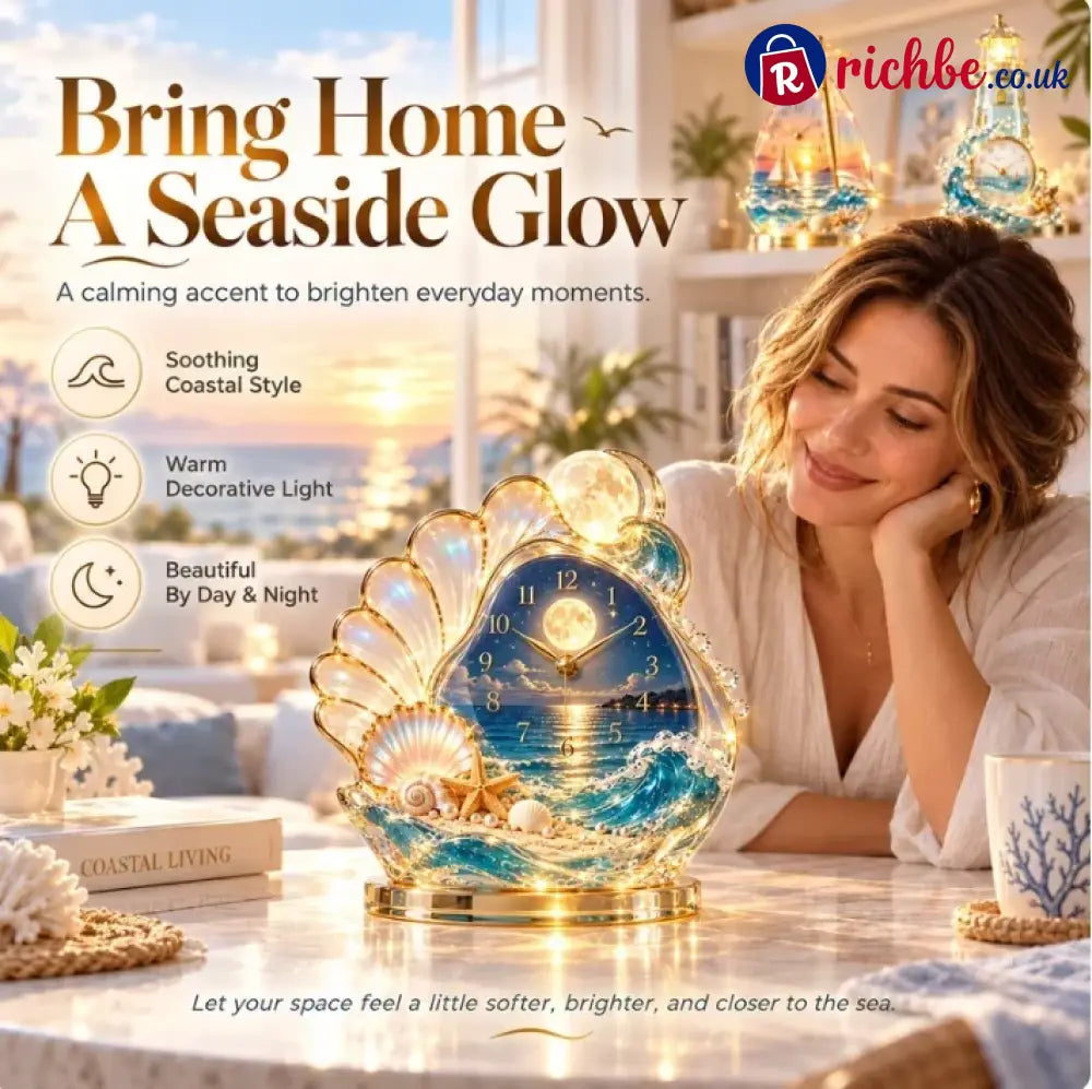 🌊 Coastal Glow Crystal Clock Collection, Bring the Beauty of the Sea Home ✨