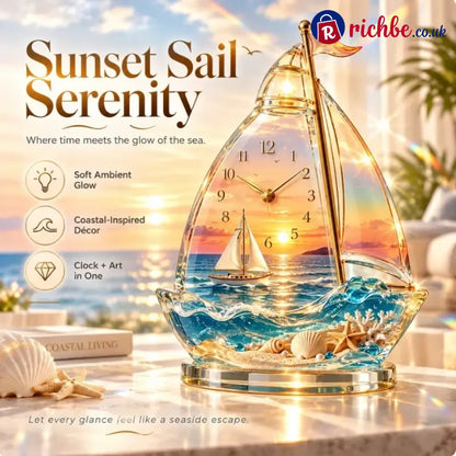 🌊 Coastal Glow Crystal Clock Collection, Bring the Beauty of the Sea Home ✨ - Variant 1