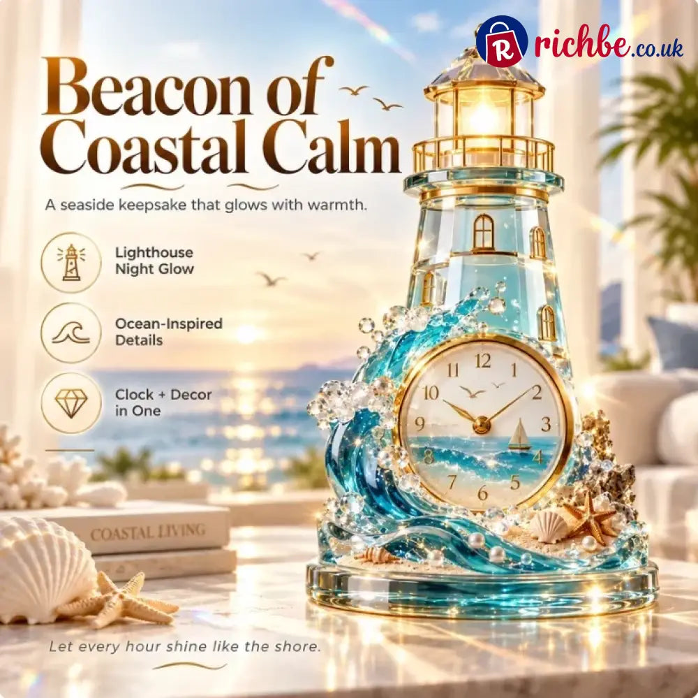 🌊 Coastal Glow Crystal Clock Collection, Bring the Beauty of the Sea Home ✨ - Variant 3