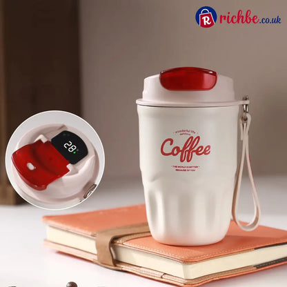🔥Coffee Vacuum Flask - White / 🔥🔥Smart temperature display