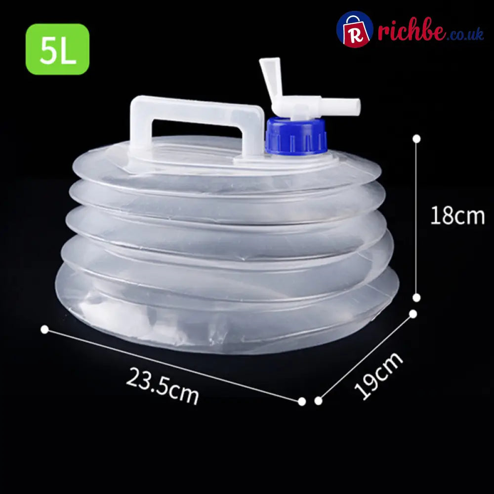 Collapsible Water Container with Spigot 🪣🚰 - 5L (1.3 gal) - Hot Sale