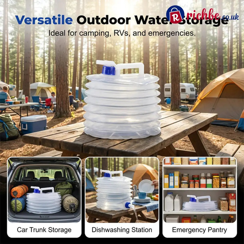 Collapsible Water Container with Spigot 🪣🚰 - Hot Sale
