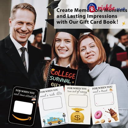 🎓📚College Survival Gift Card Book 🎁Surprises On Every Page📚Hardcover & Durability Line