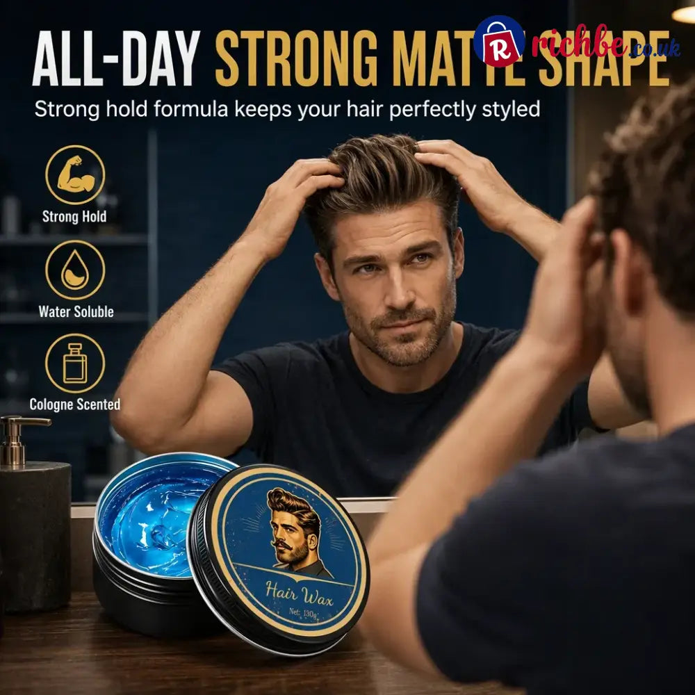 Cologne Scented Men’s Hair Pomade 130g Long Lasting Hold and Volumizing Styling Wax - 130g