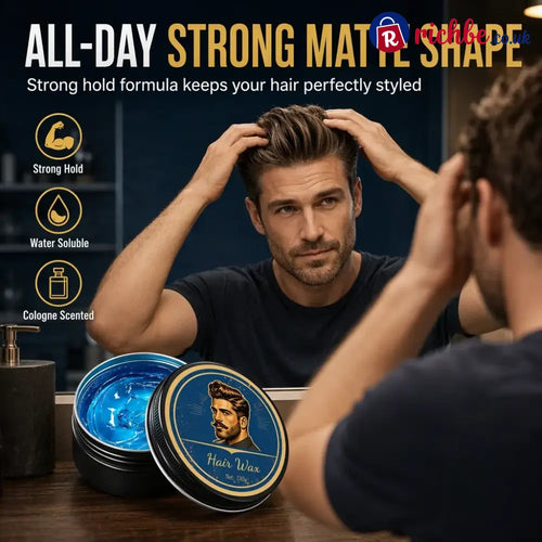 Cologne Scented Men’s Hair Pomade 130g Long Lasting Hold and Volumizing Styling Wax - 130g