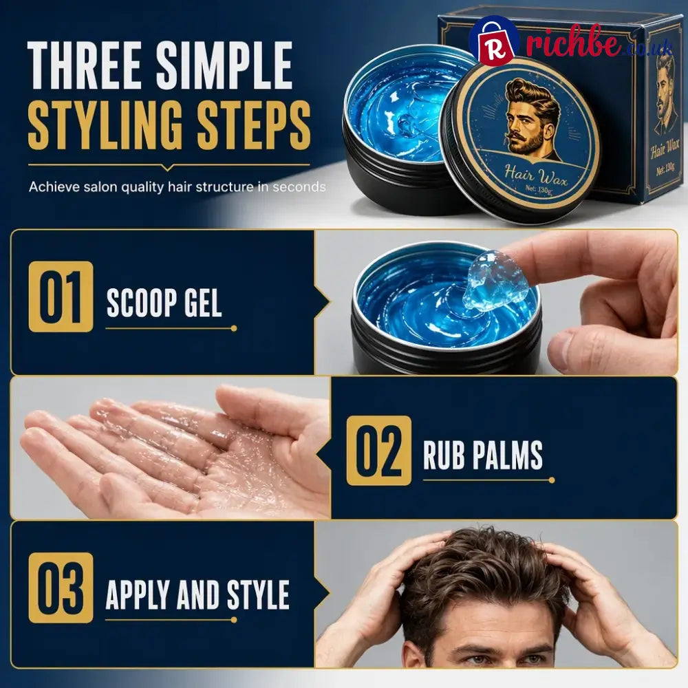 Cologne Scented Men’s Hair Pomade 130g Long Lasting Hold and Volumizing Styling Wax - 130g