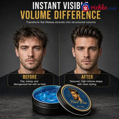 Cologne Scented Men’s Hair Pomade 130g Long Lasting Hold and Volumizing Styling Wax - 130g
