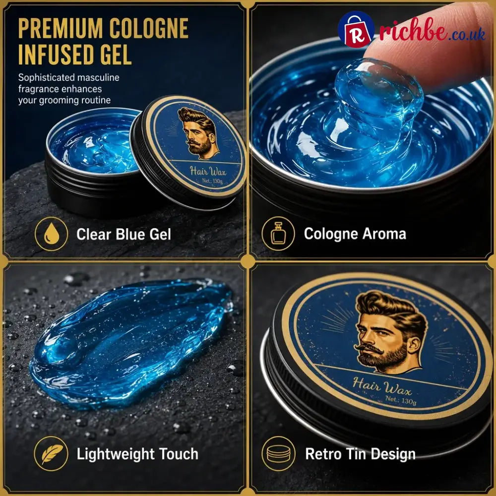 Cologne Scented Men’s Hair Pomade 130g Long Lasting Hold and Volumizing Styling Wax - 130g