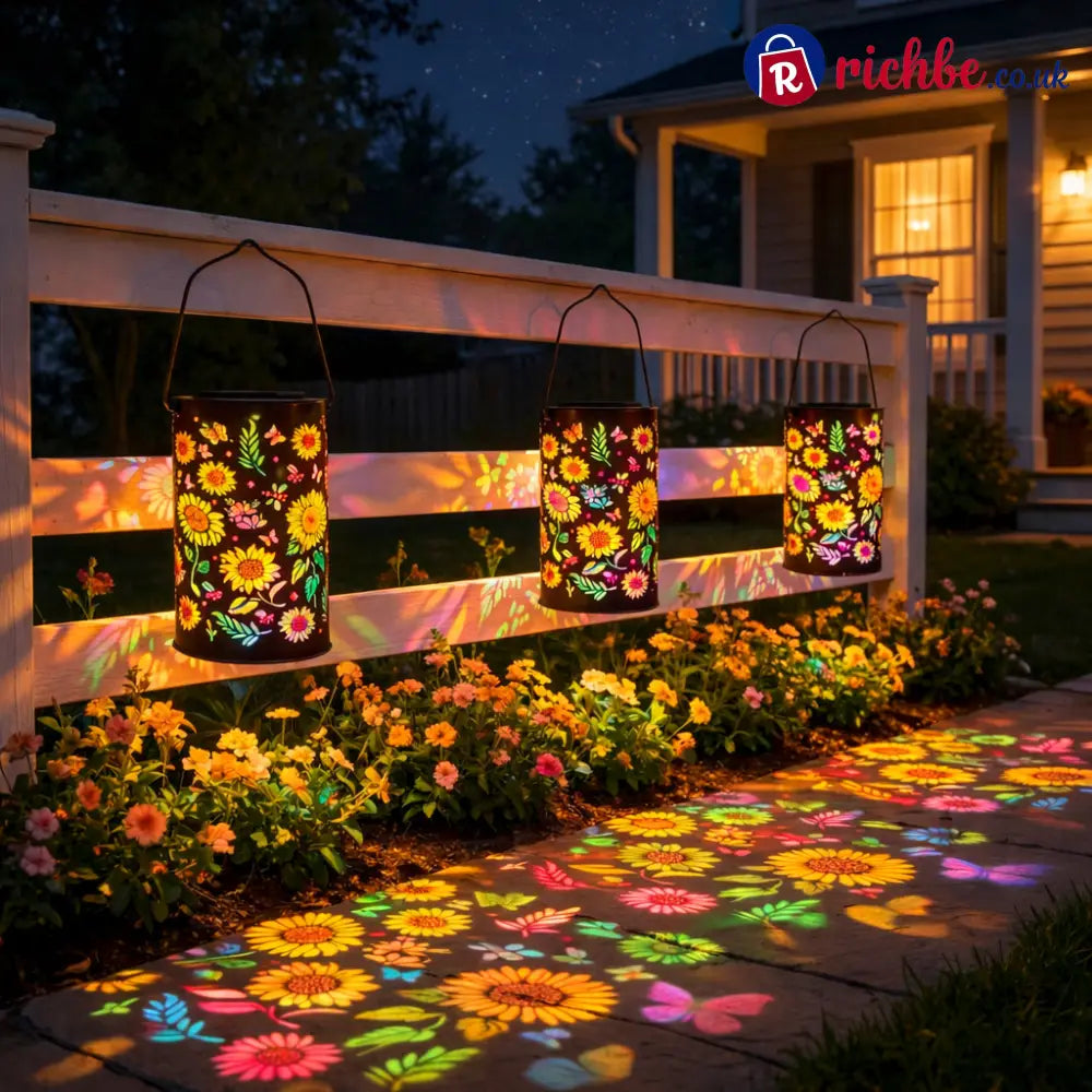 Colorful Sunflower Glow Solar Garden Lantern