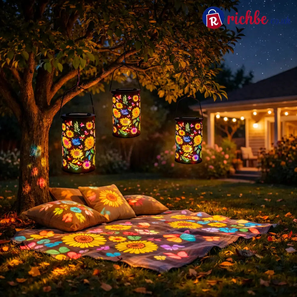 Colorful Sunflower Glow Solar Garden Lantern