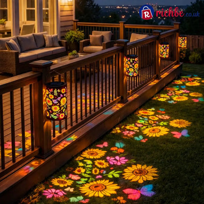 Colorful Sunflower Glow Solar Garden Lantern