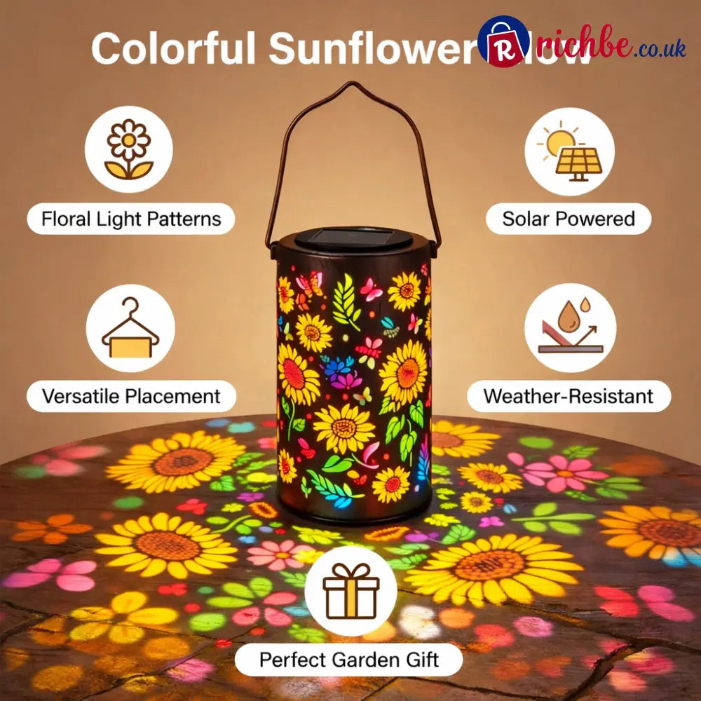 Colorful Sunflower Glow Solar Garden Lantern