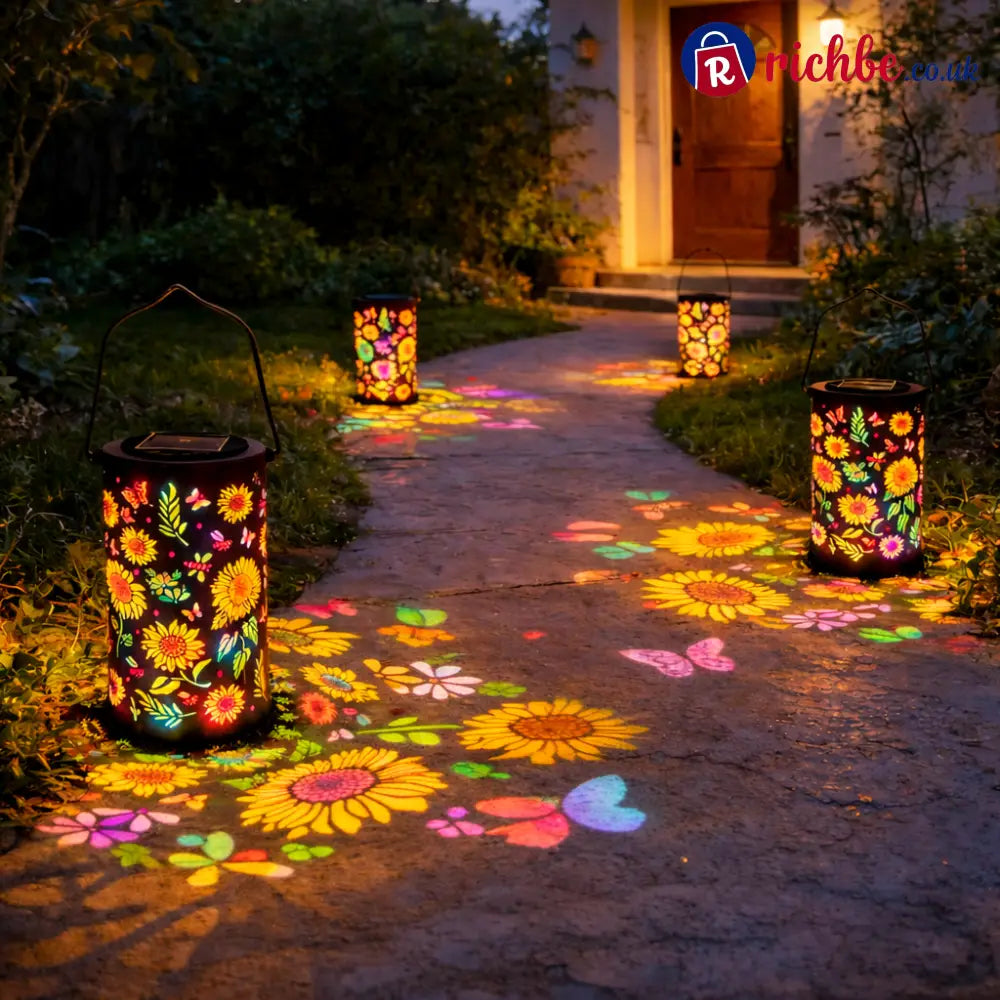 Colorful Sunflower Glow Solar Garden Lantern