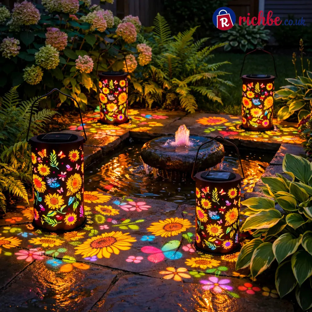 Colorful Sunflower Glow Solar Garden Lantern