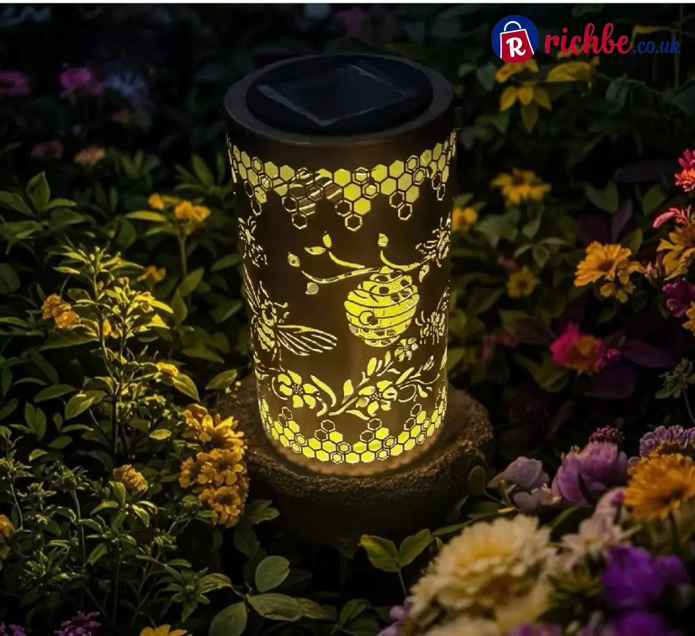 Colorful Sunflower Glow Solar Garden Lantern - Bee