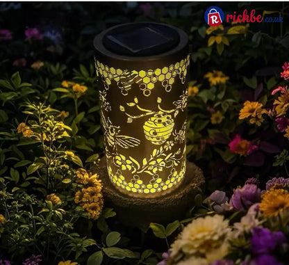 Colorful Sunflower Glow Solar Garden Lantern - Bee