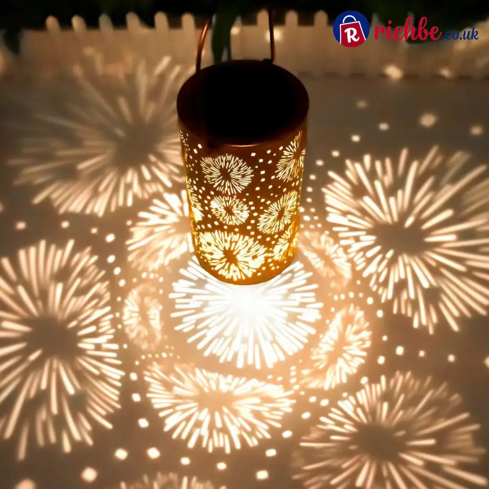 Colorful Sunflower Glow Solar Garden Lantern - Fireworks