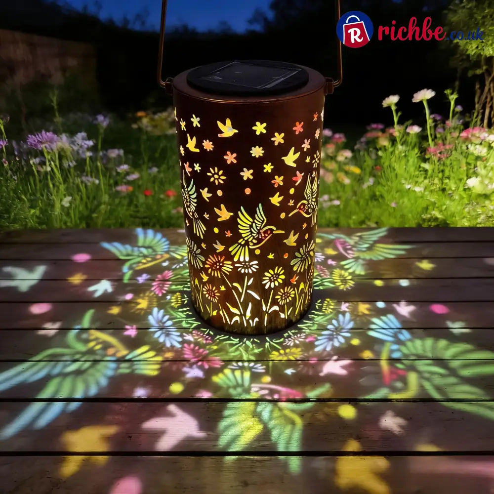 Colorful Sunflower Glow Solar Garden Lantern - 🔥Six colorful hummingbirds