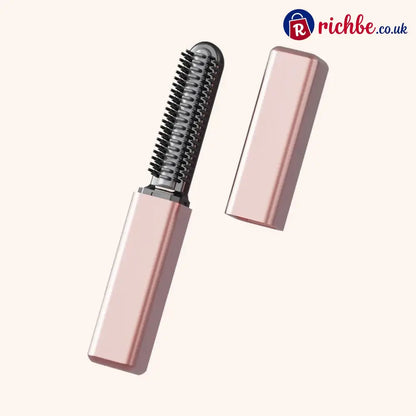 ✨ Compact Wireless Hot Comb – Handy Bang Styling Companion! - Rose gold